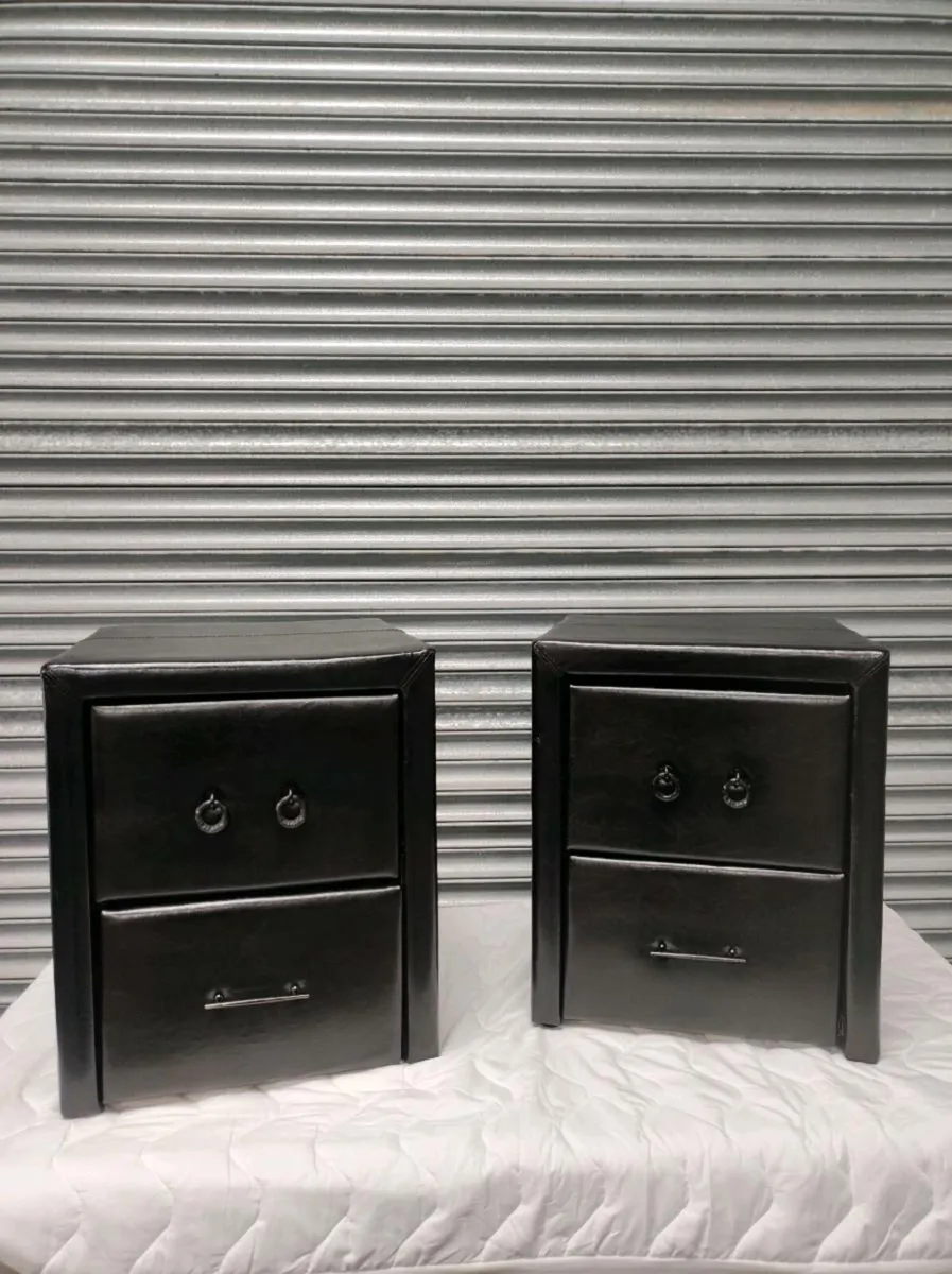 5ft king size leather bed & lockers set/ delivery - Image 2