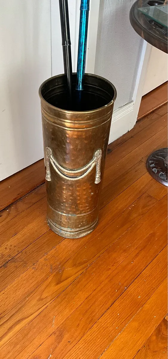 Vintage Brass Stick/Umbrella Stand - Image 2