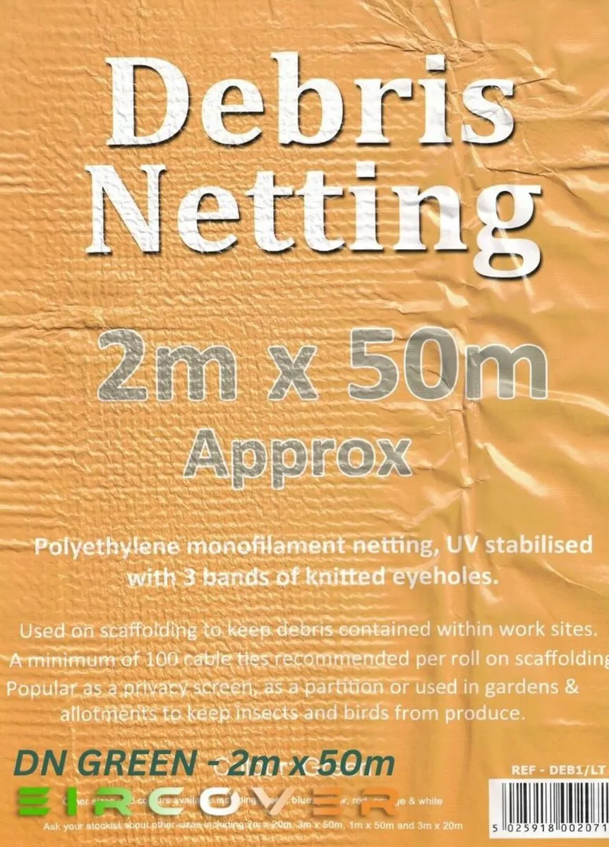 Windbreaker netting 2m x 50m - Green 50 gsm - Image 4