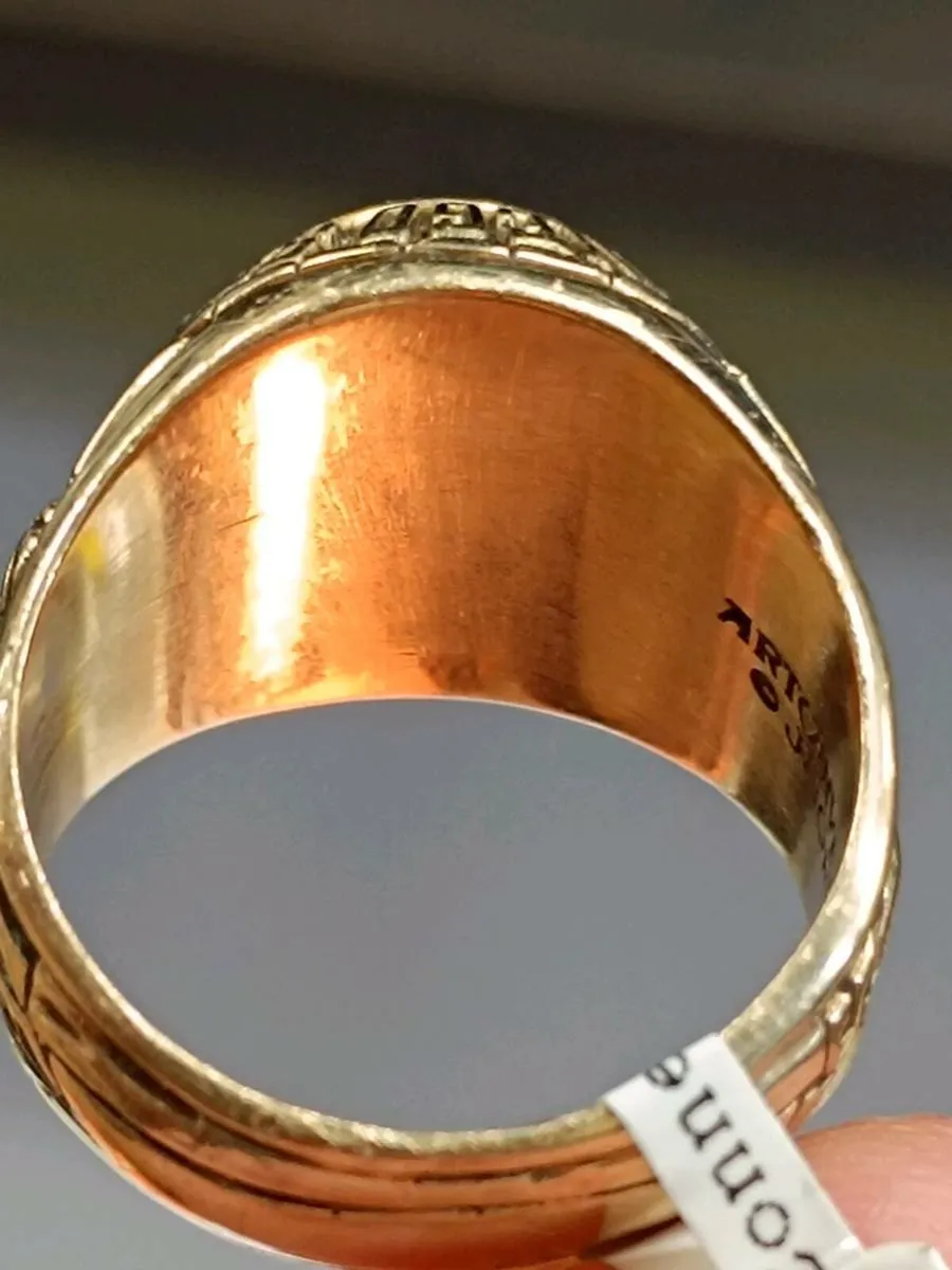 10k Filled Back Vintage American College Ring - Image 2
