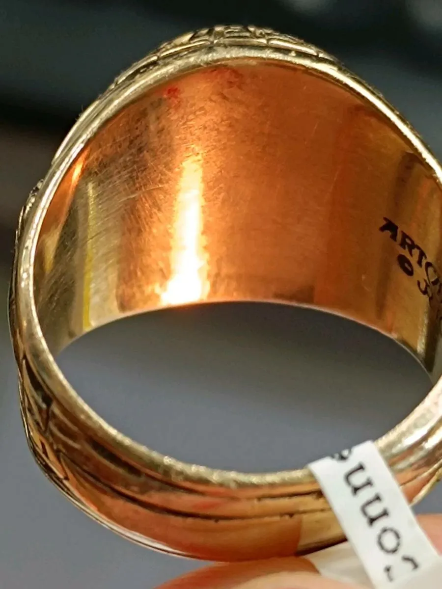 10k Filled Back Vintage American College Ring - Image 4