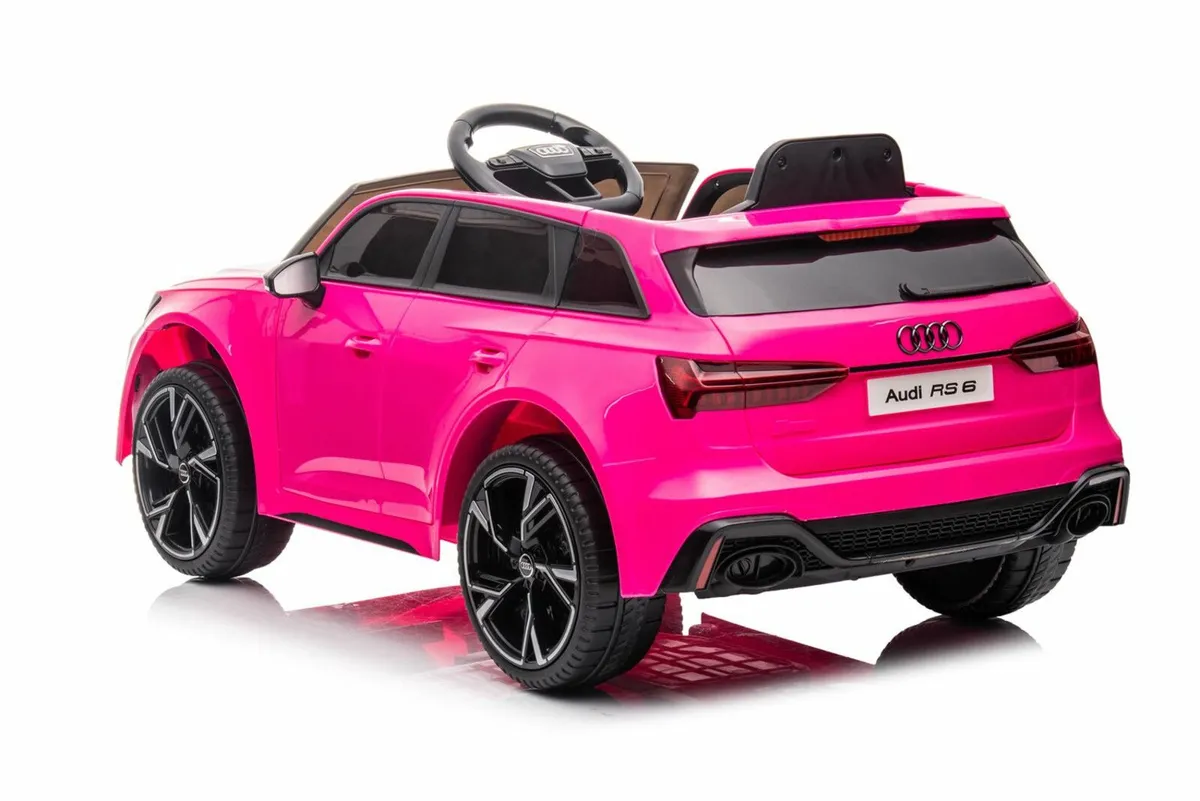 12V Audi RS 6 Ride on Kids Toy Pink - Image 4