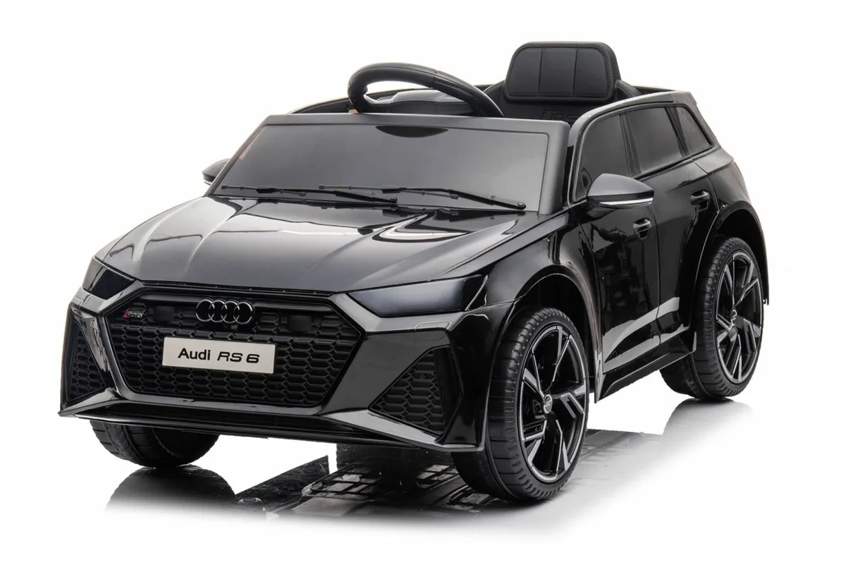 12V Audi RS 6 Ride on Kids Toy Black - Image 1