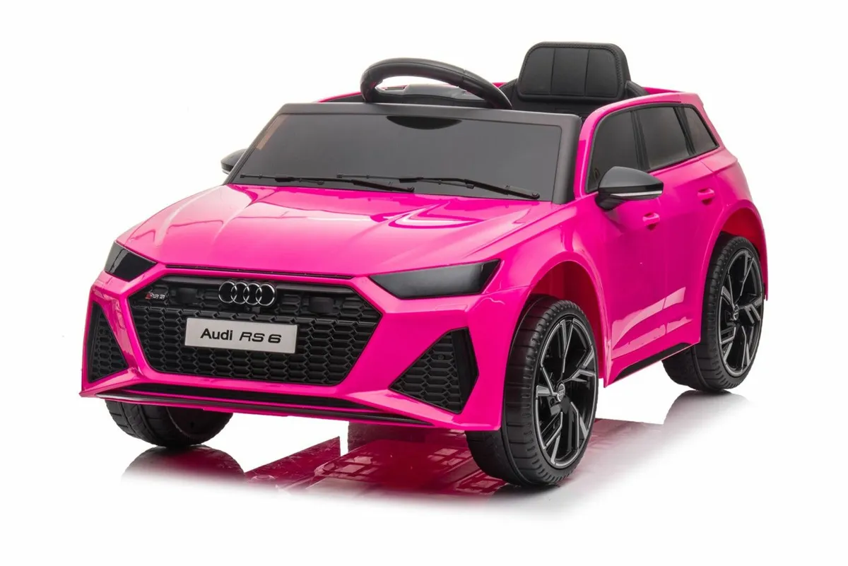12V Audi RS 6 Ride on Kids Toy Pink - Image 2