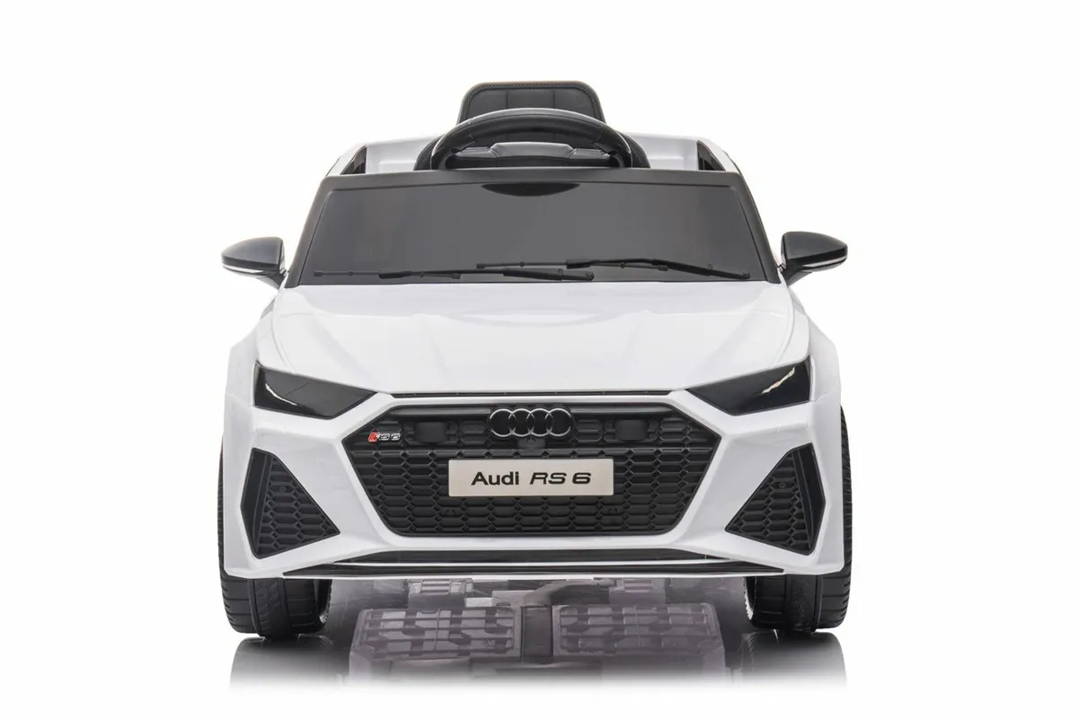 12V Audi RS 6 Ride on Kids Toy White - Image 1
