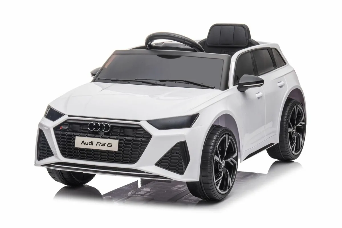 12V Audi RS 6 Ride on Kids Toy White - Image 2