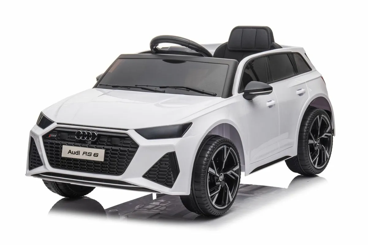 12V Audi RS 6 Ride on Kids Toy White - Image 3