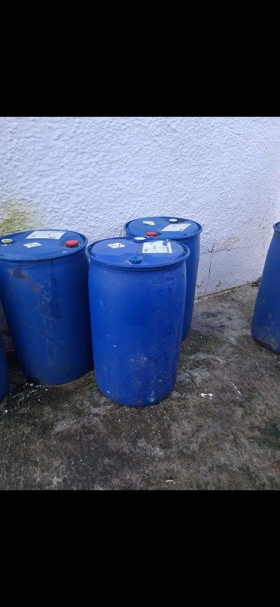 Plastic Blue Barrels - Image 1