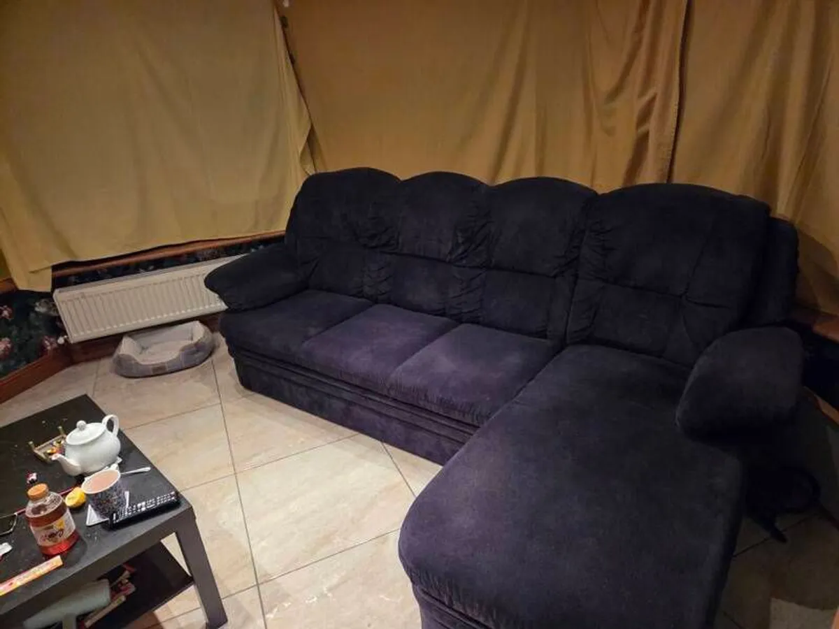 Corner sofa with bed and storage - Image 1