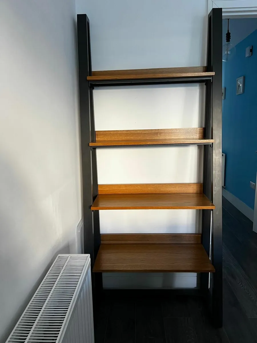 Indus Rustic Oak & Peppercorn Open Bookcase - Image 3