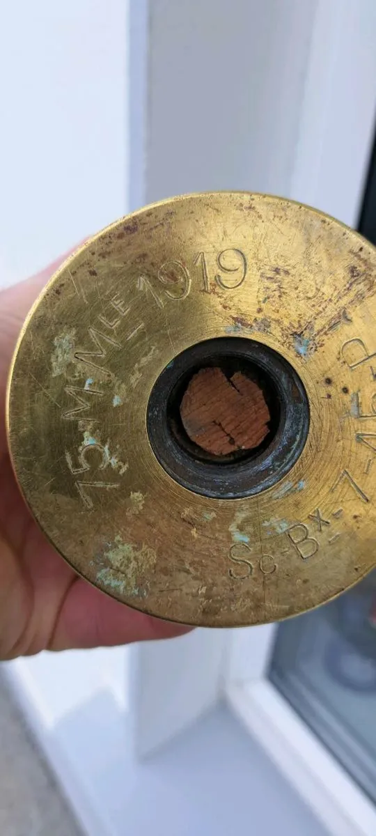 Old 1919 bullet shell - Image 2