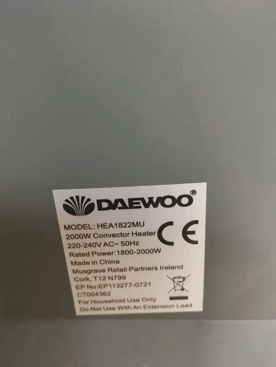 Daewoo Convector Heater - Image 2