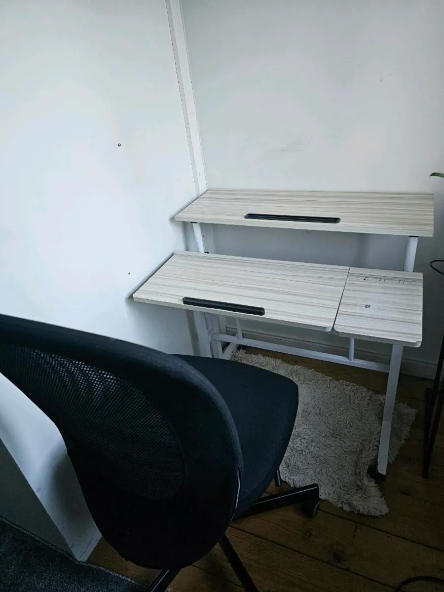 Adjustable desk and chair - Image 1