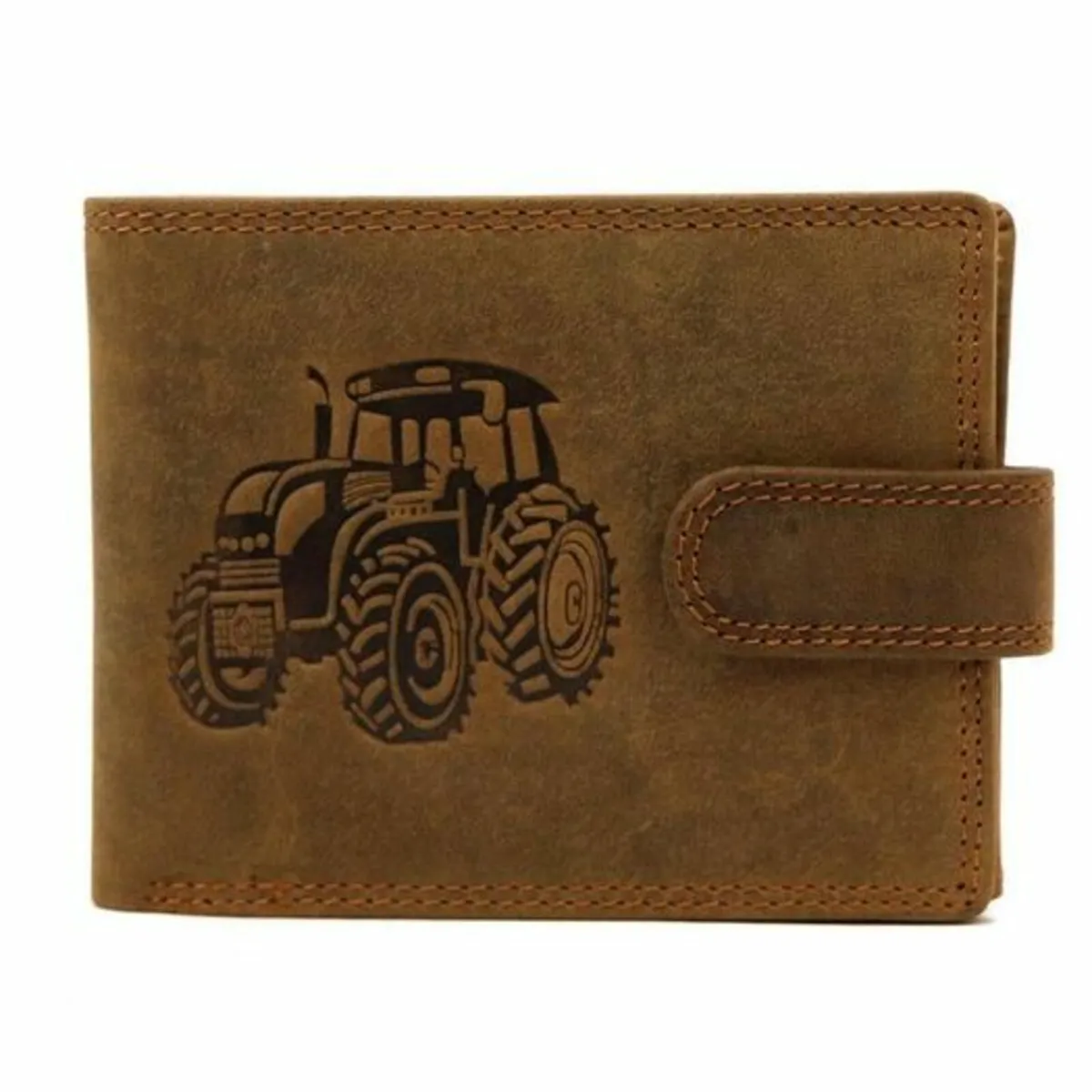 Nordee Man Leather Wallet Brown Truck, Tractor - Image 1