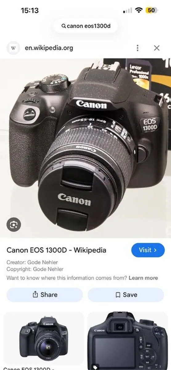 canon camera EOS 1300d - Image 1
