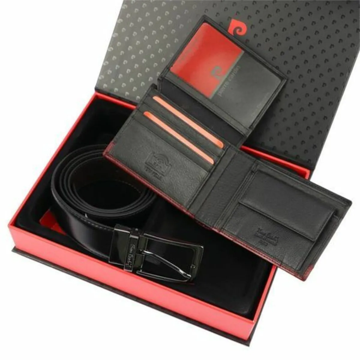 Leather Wallet with Belt Gift Set Pierrec Cardin Z - Image 4
