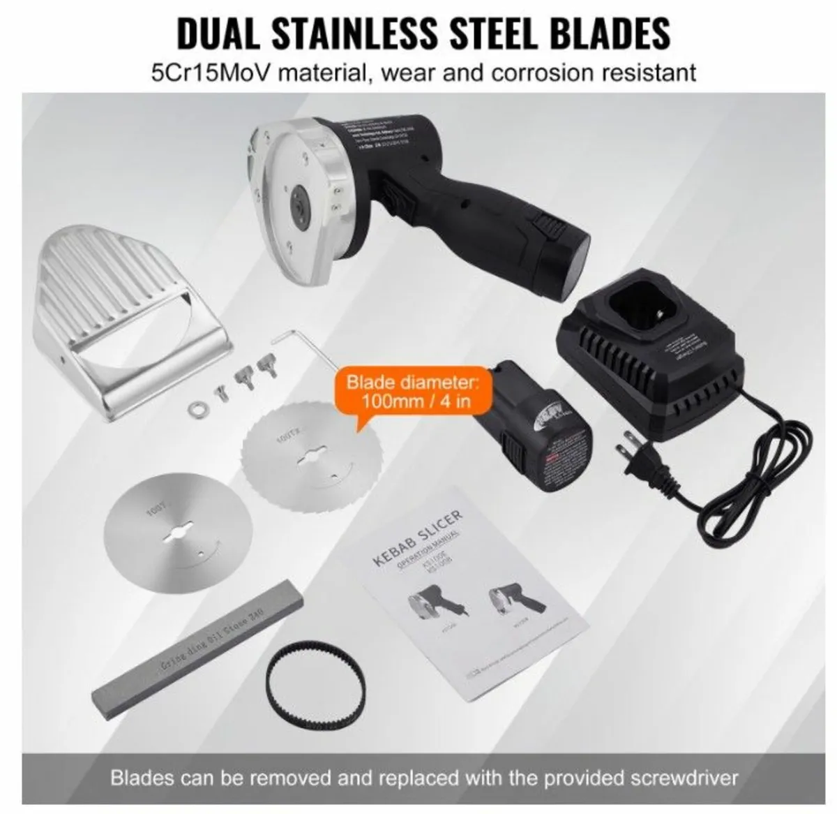 Electric Wireless Turkish BBQ Knife +2 Wavy Blades - Image 2