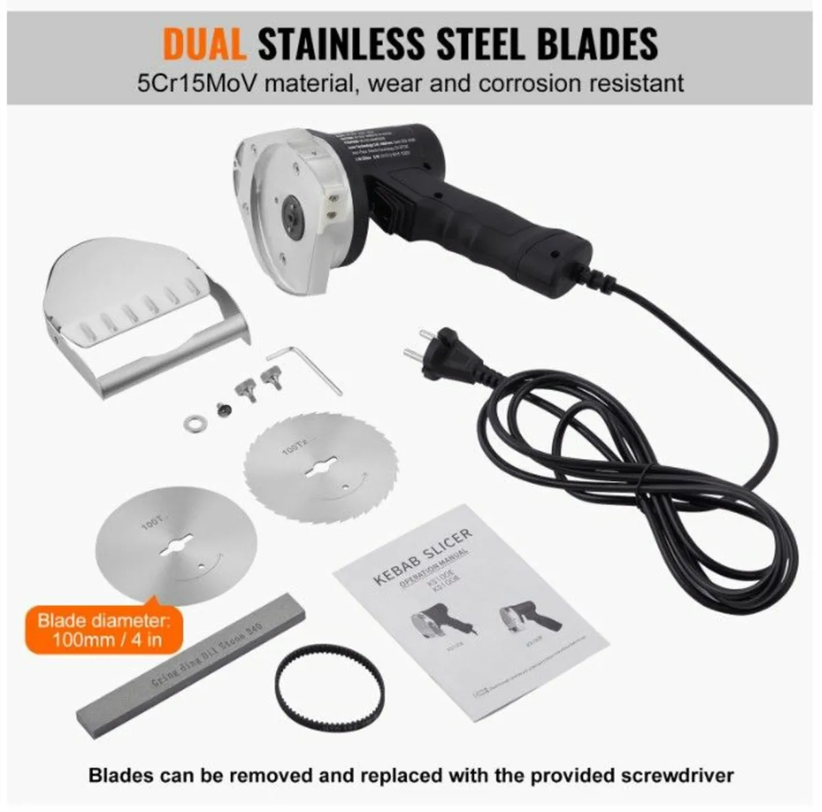 Electric Wired Turkish Barbecue Knife+2Plane Blade - Image 4