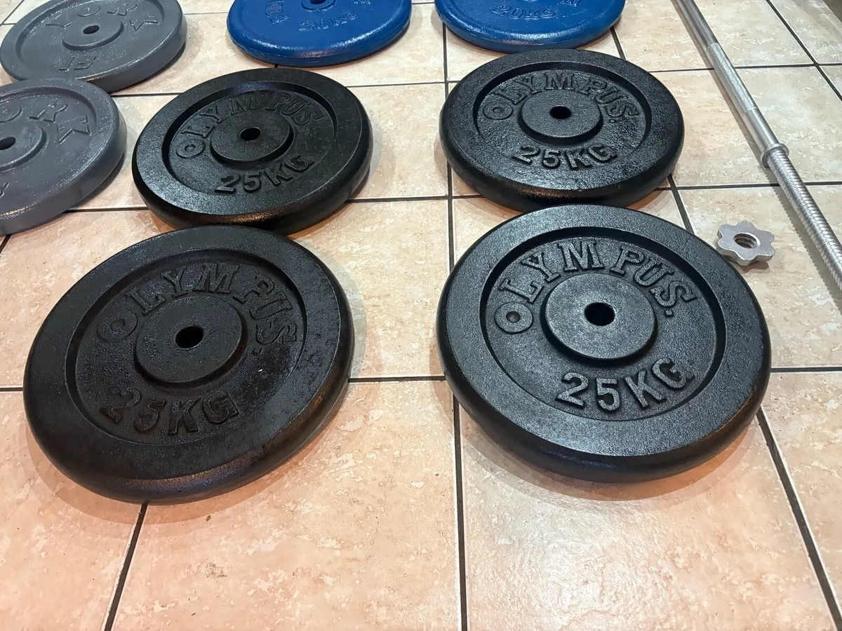 HEAVY  1 INCH STANDARD METAL WEIGHT PLATES! - Image 2