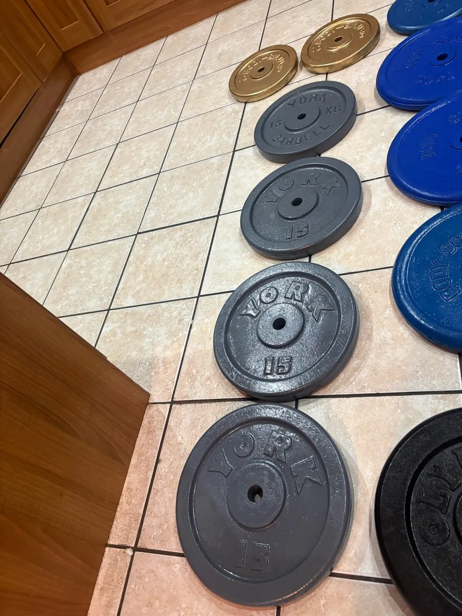 HEAVY  1 INCH STANDARD METAL WEIGHT PLATES! - Image 3