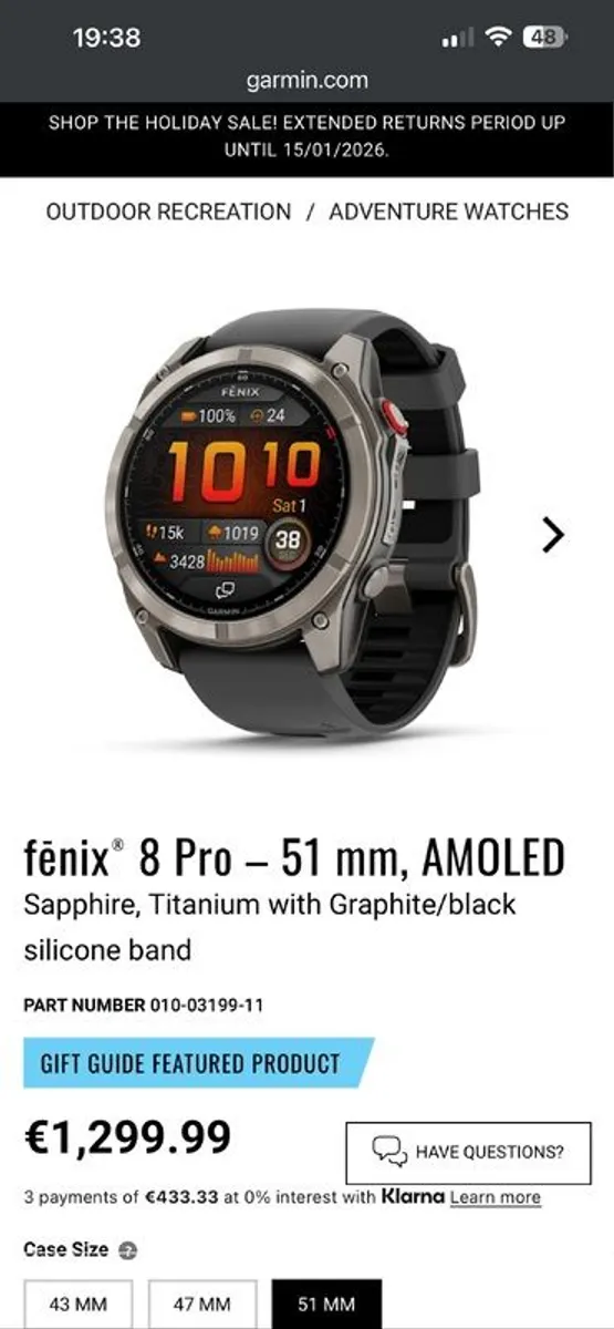 Garmin Fenix 8 PRO - Sapphire / Titanium - 51mm - Image 1