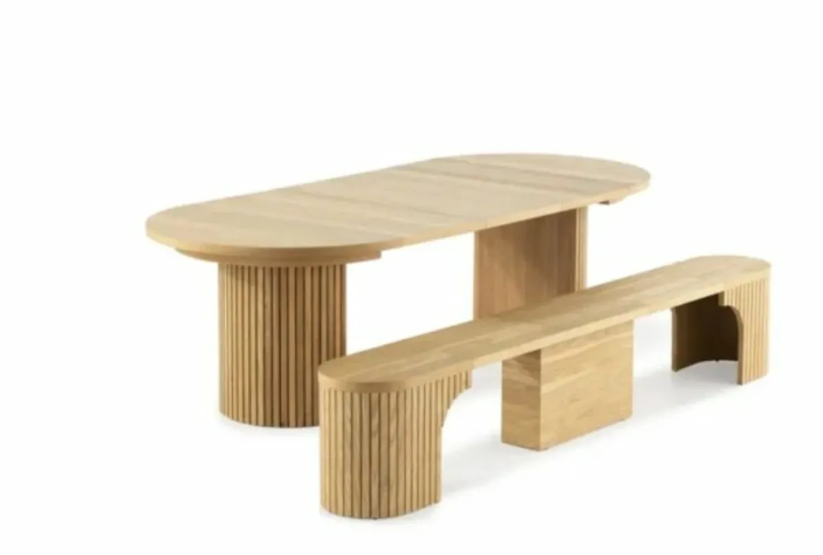 Round Dining Set Scandinavian Oak cash on delivery - Image 1