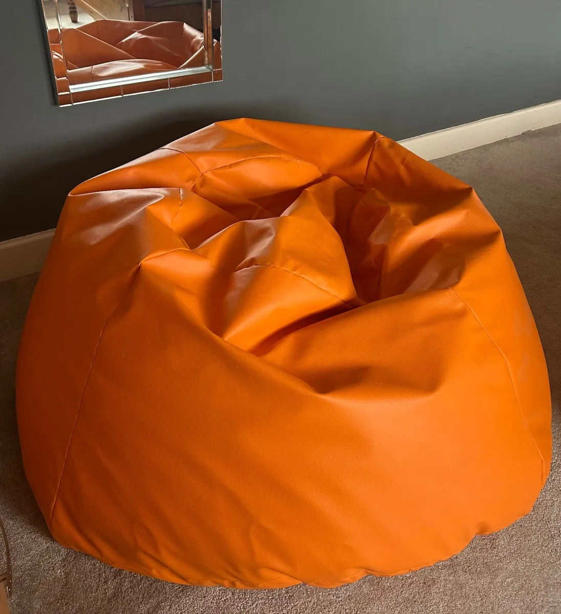 Large Orange Bean Bag - Image 1