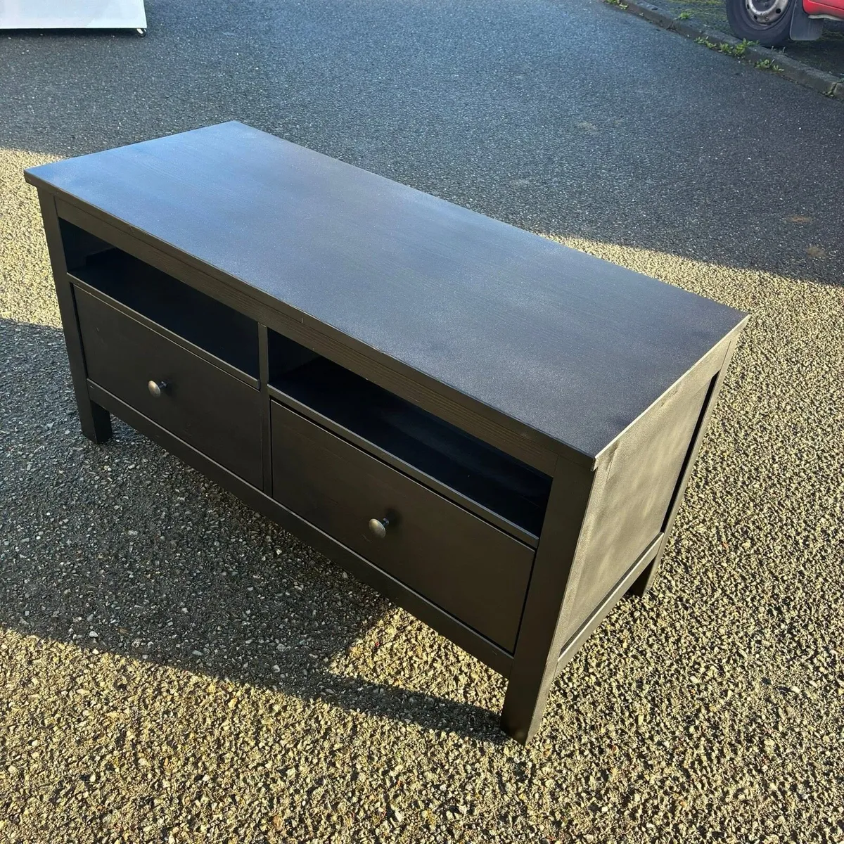 Black/ Brown TV unit with storage - Image 2