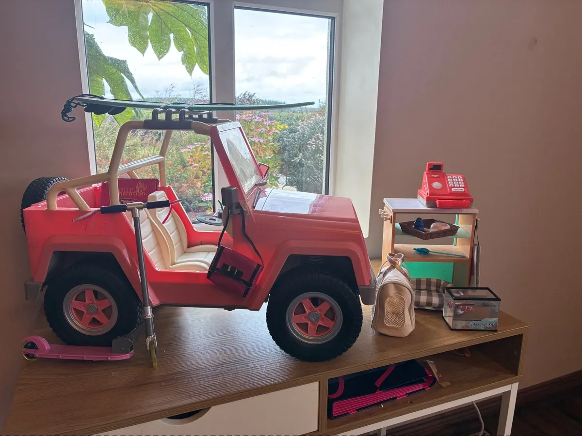 American Girl Doll Jeep, Scooter and Vets Items - Image 1