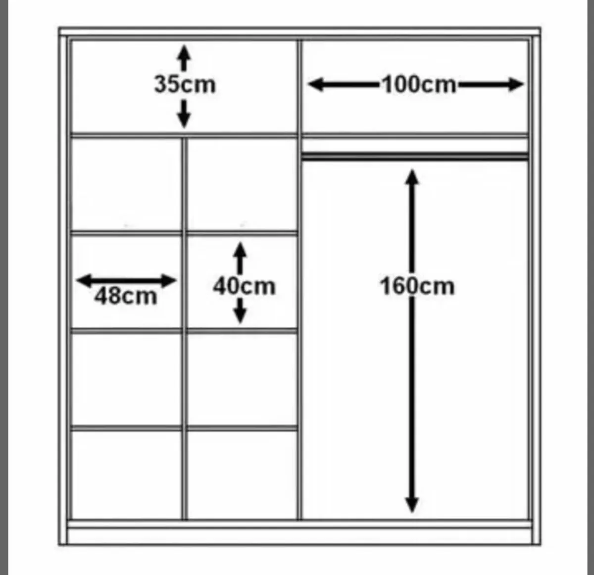 Boston Sliderobe 2.03m – Oak Shetland free deliver - Image 3