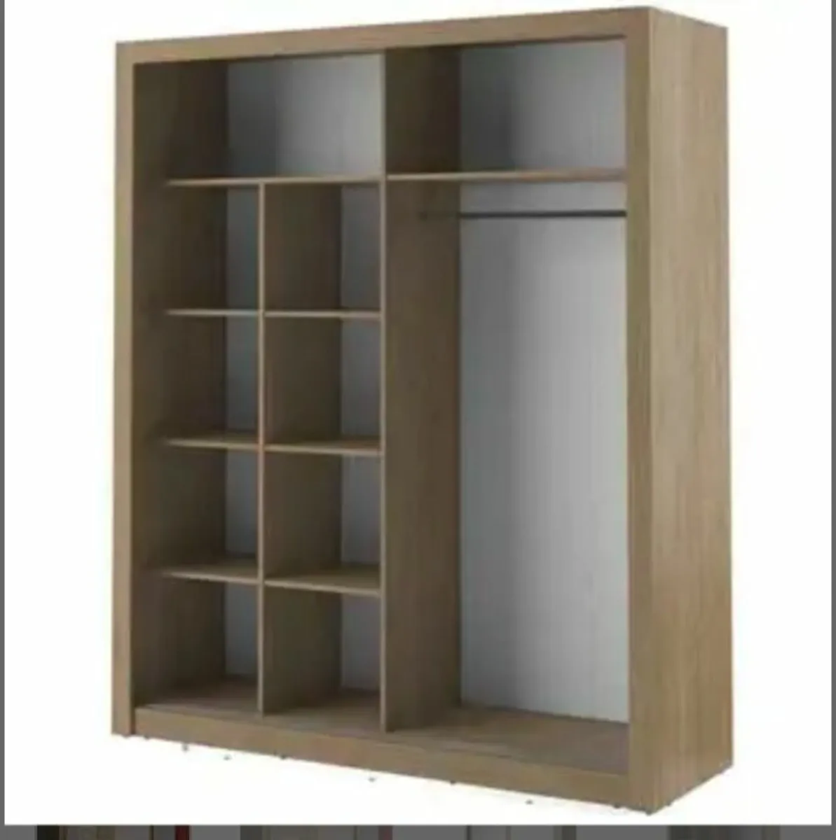 Boston Sliderobe 2.03m – Oak Shetland free deliver - Image 4