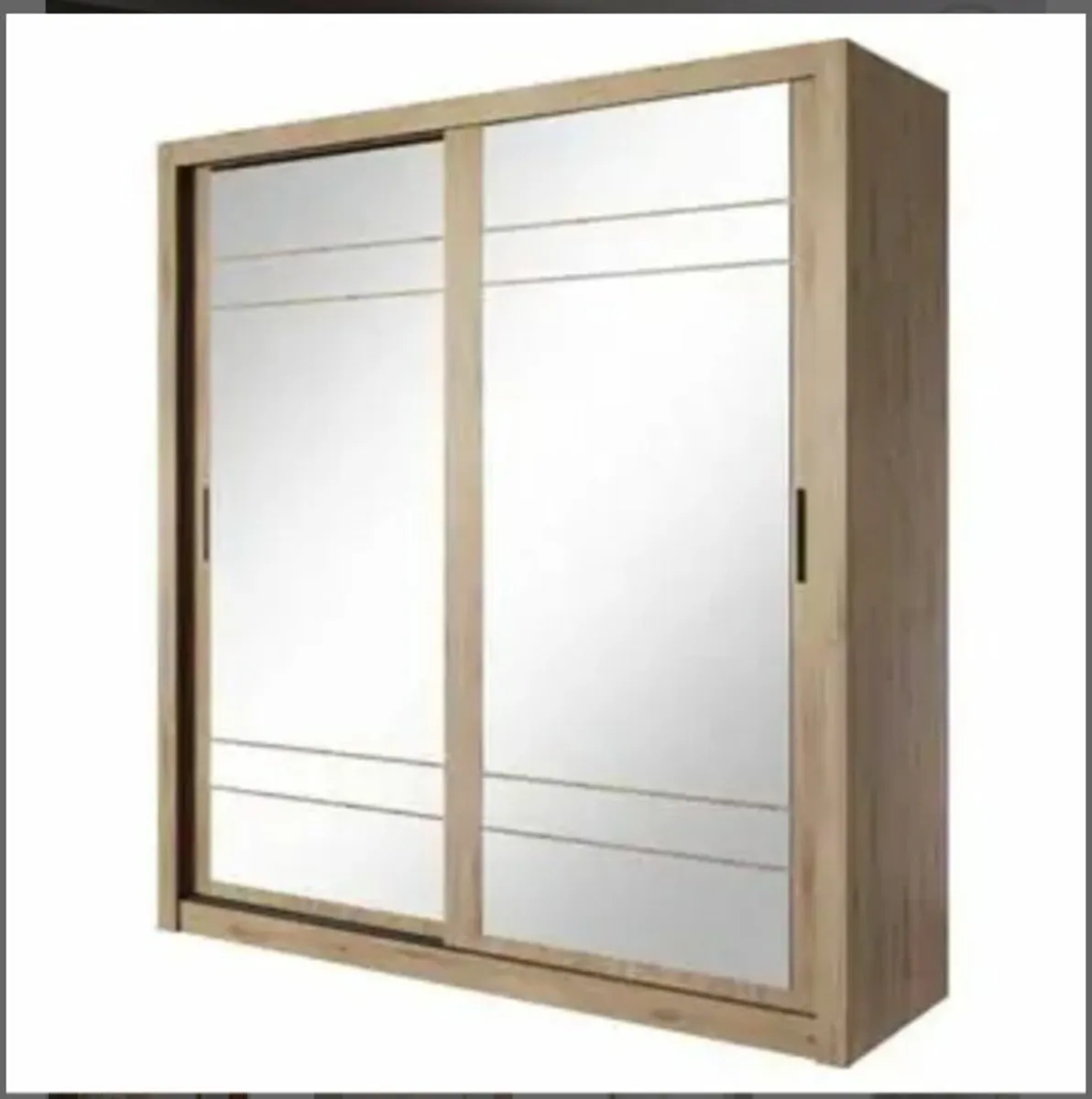 Boston Sliderobe 2.03m – Oak Shetland free deliver - Image 2