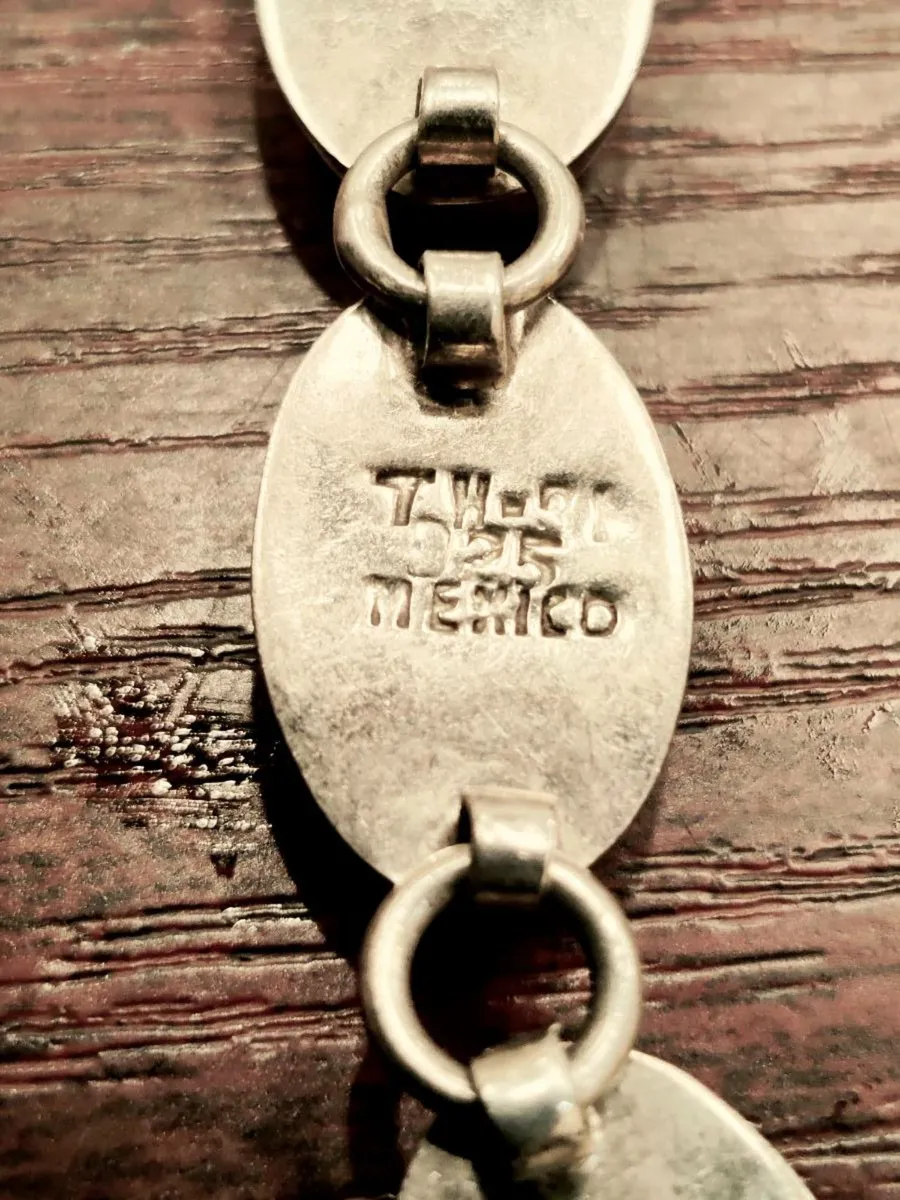 CHUNKY OVAL LAPIS,925 Silver Heavy Unisex Bracelet - Image 4