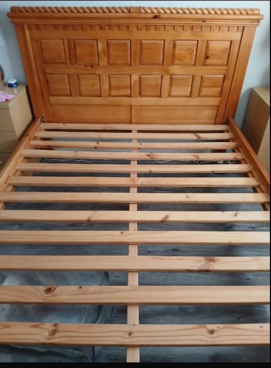 Extremely Solid 5 Ft Wooden King Size Bed Frame - Image 1