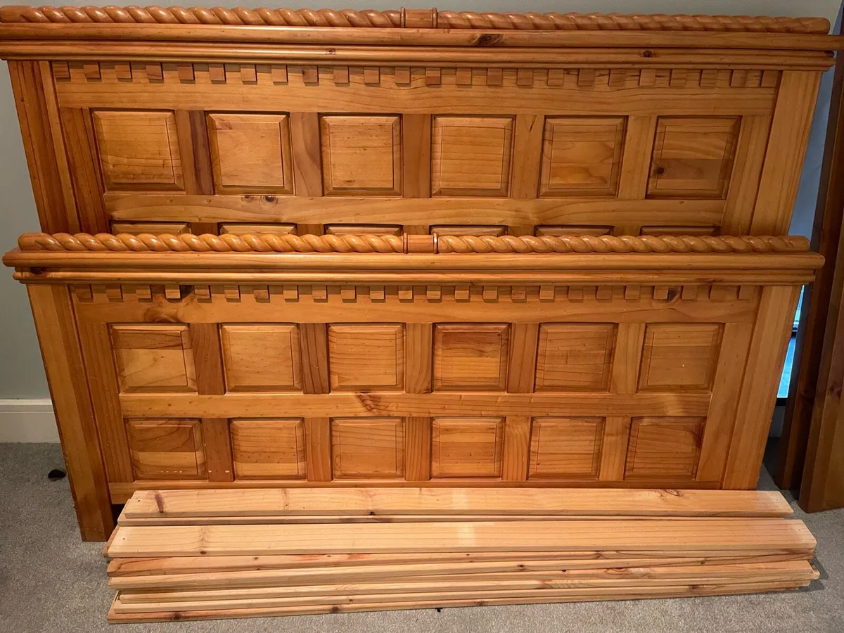Extremely Solid 5 Ft Wooden King Size Bed Frame - Image 2