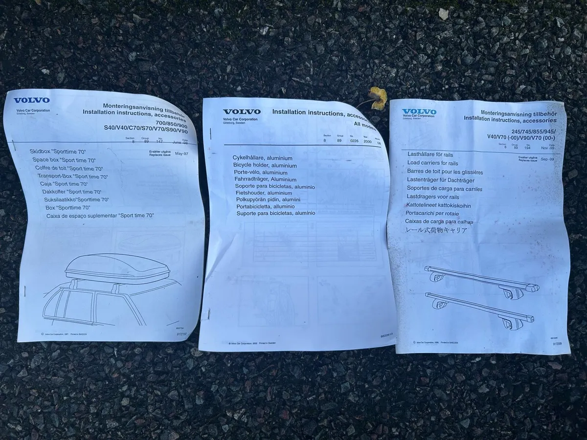 Genuine Volvo Roof Box + Load Bars + Bike Holder - Image 3