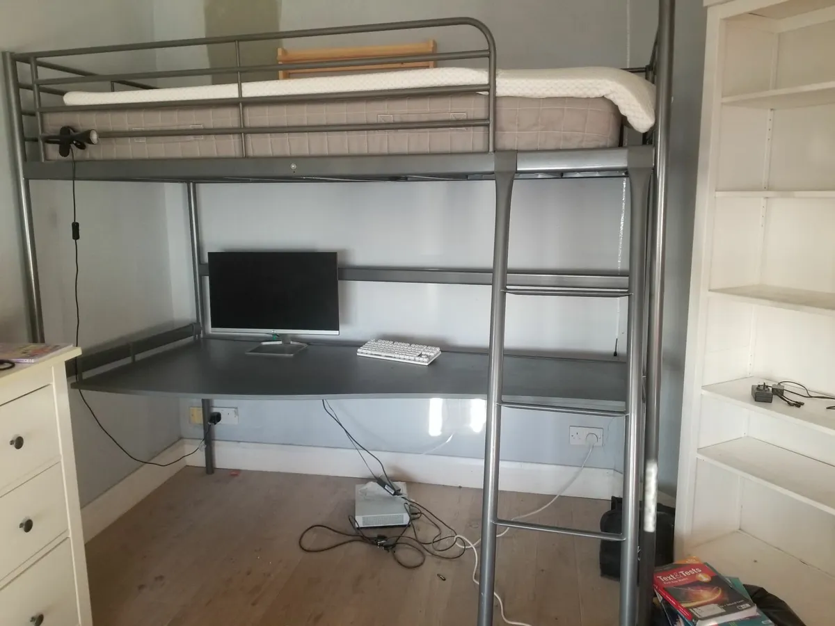 Loft bed with built in desk - Image 1