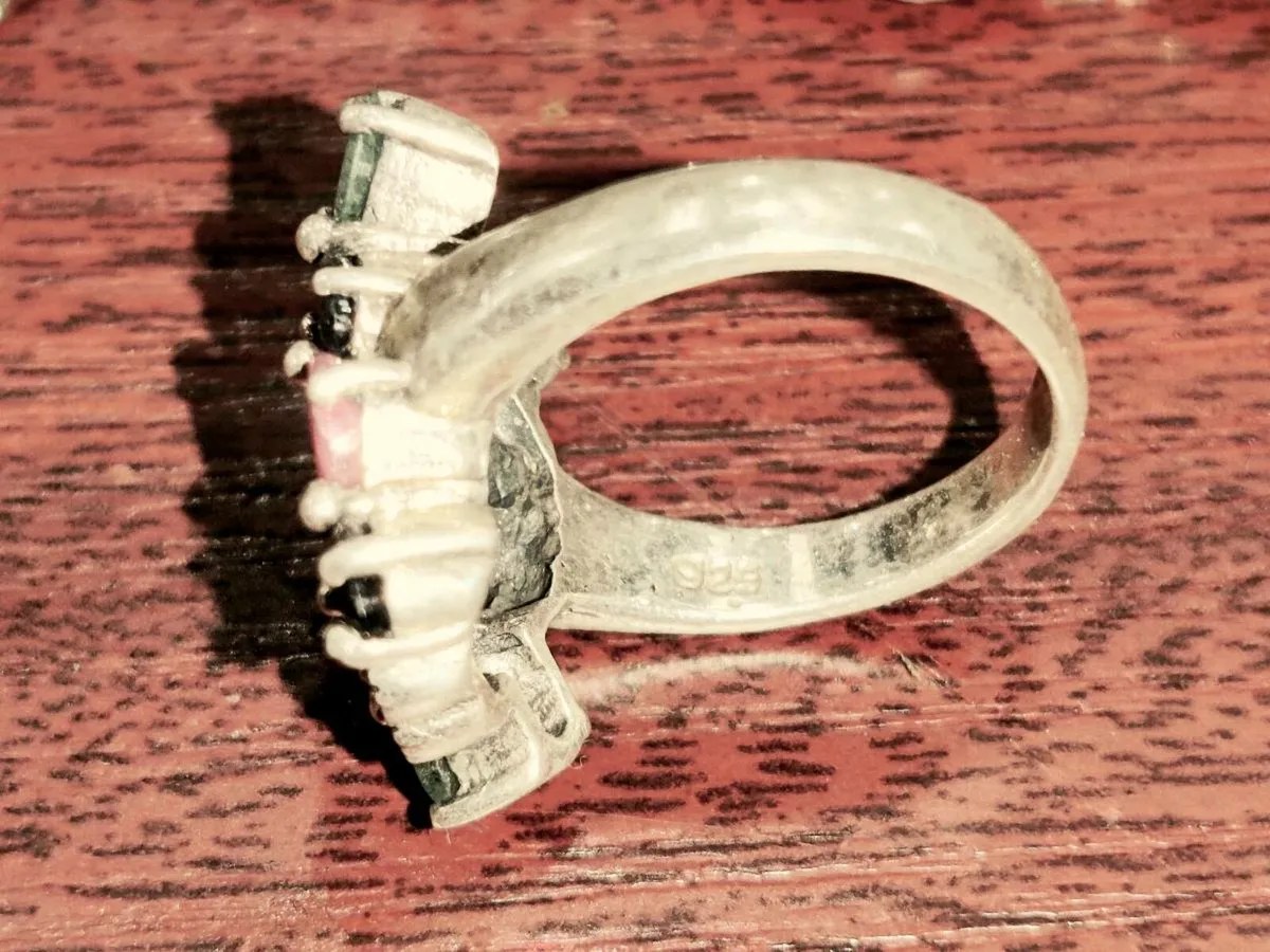 CHUNKY MARCASITE OBLONG, 925 Silver New Ring ! - Image 4