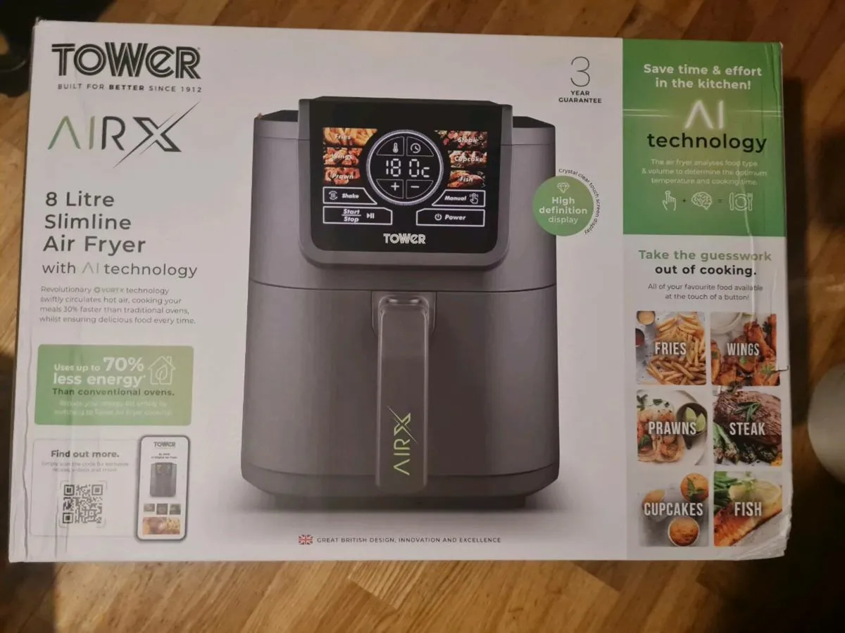 Air fryer Tower Air X 8 Litre single basket - Image 1