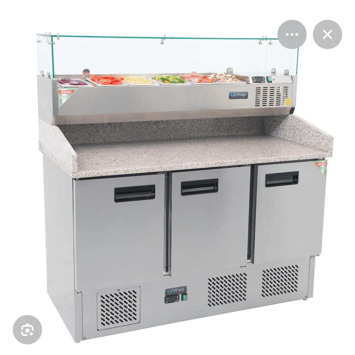 New pizza fridge with toppings unit