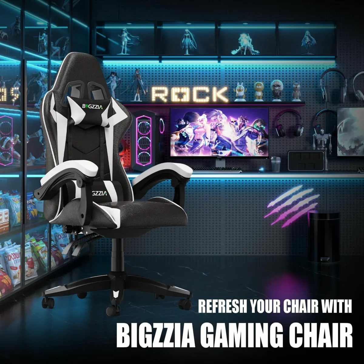 Gaming Chair Office Desk Chair Swivel Ergonomic - Image 4