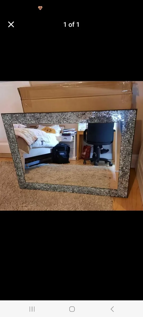 Gorgeous silver surround mirror- New - Image 1