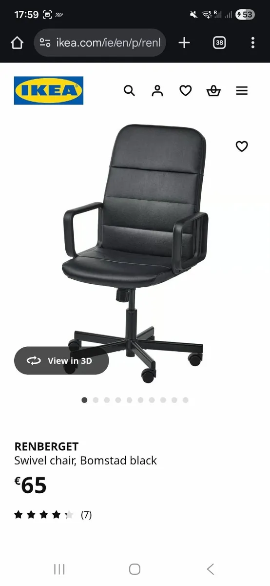 Black chair and fancy desk - Image 1