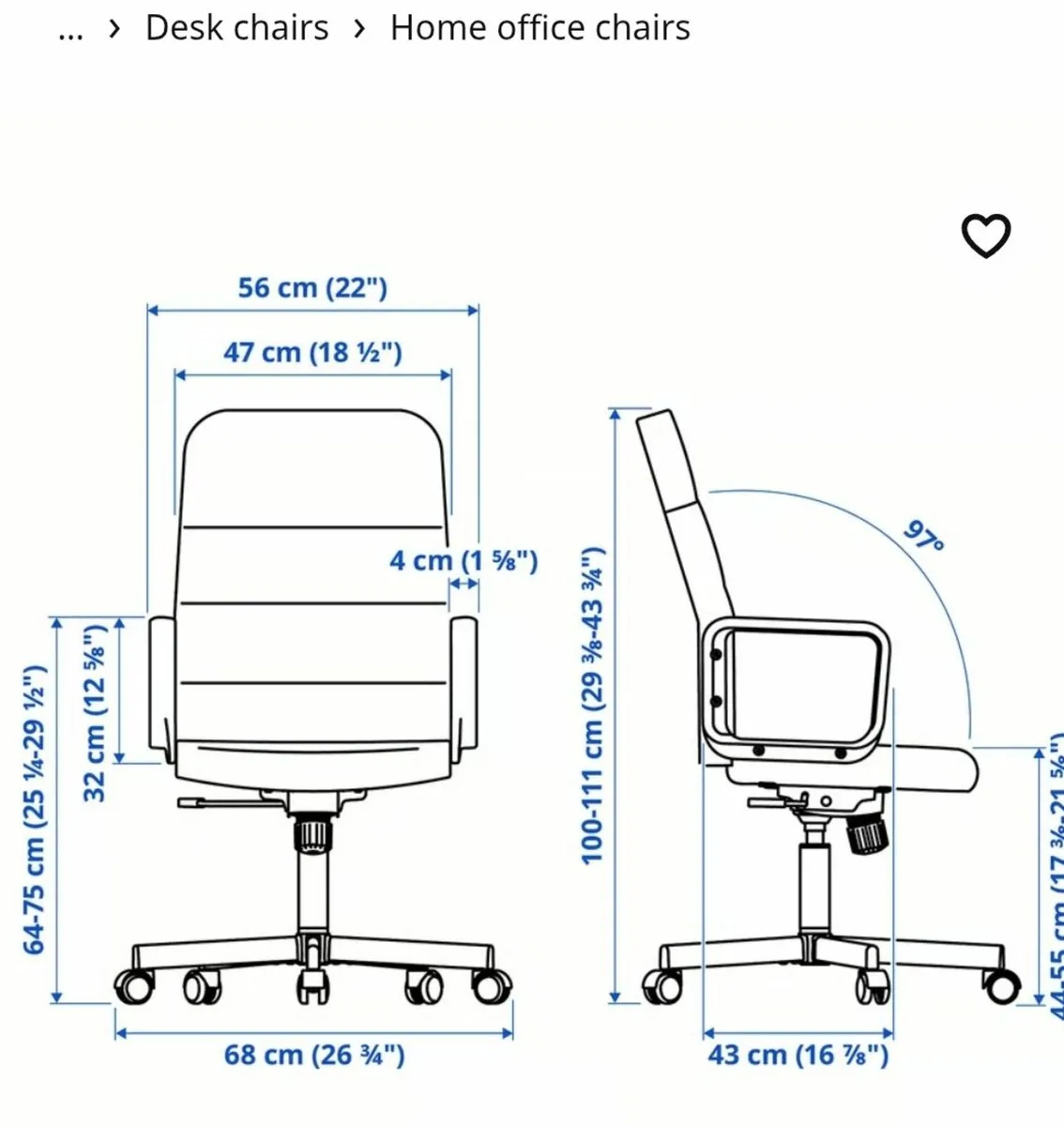 Black chair and fancy desk - Image 2