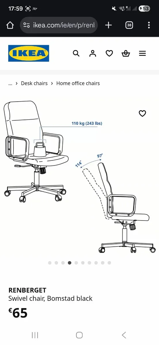 Black chair and fancy desk - Image 4