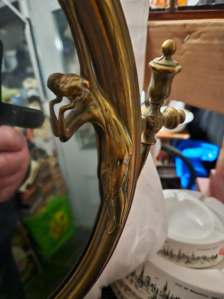 Vintage Antique Art Nouveau Mirror - Image 2