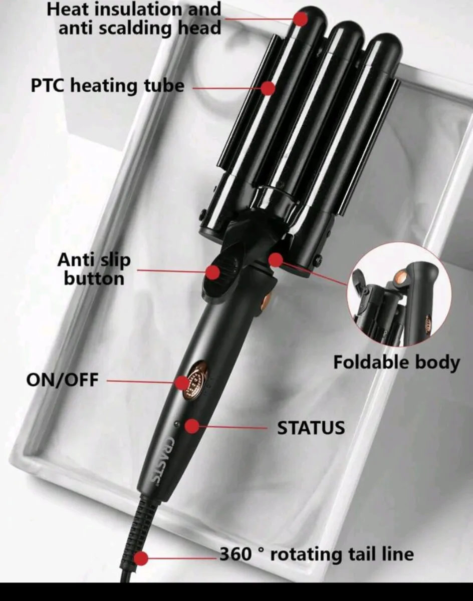 22mm Three-Bar Foldable And Portable Big Wave Hair - Image 1