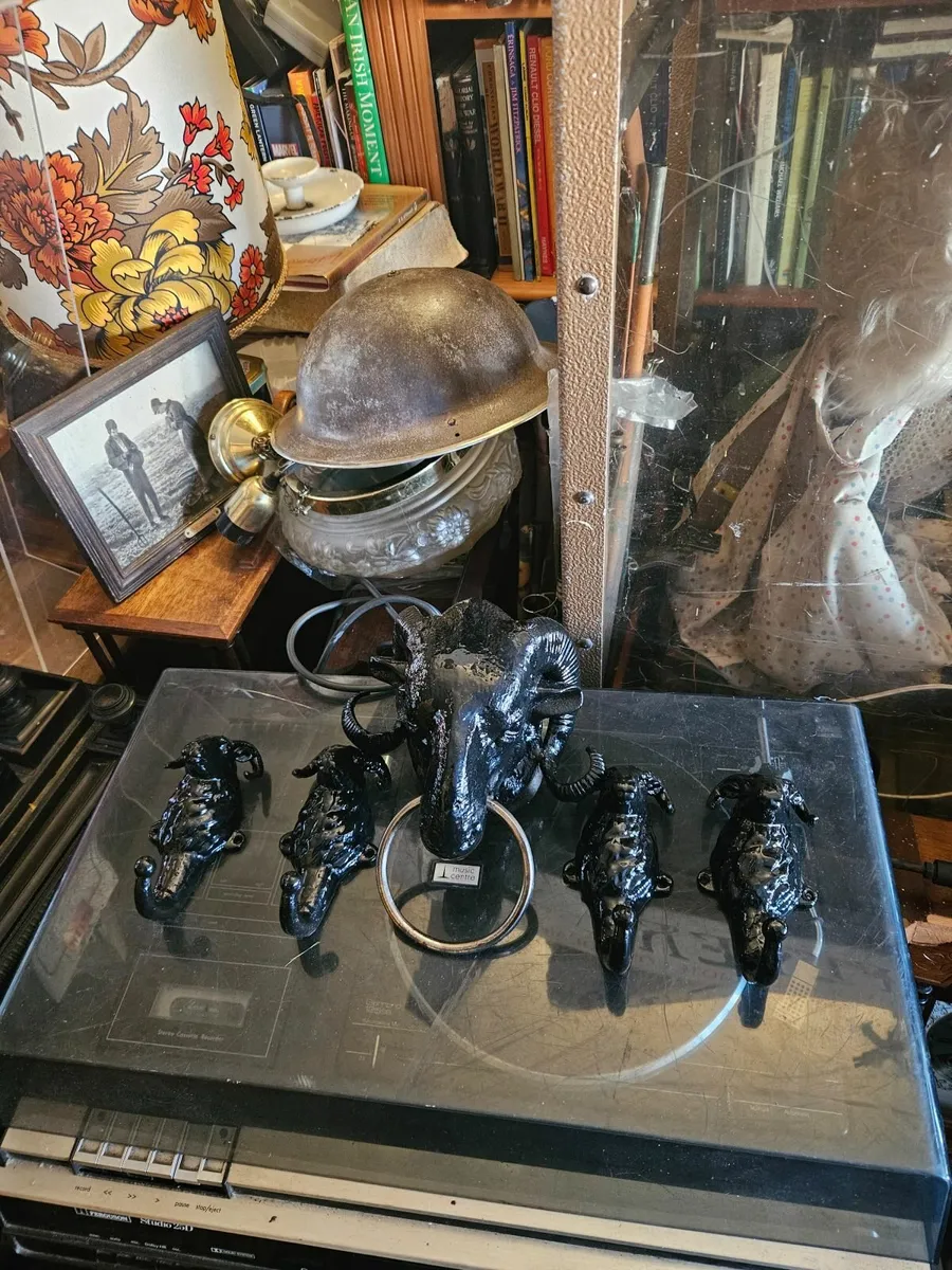 Cast Metal Rams Head Coat Hooks - Image 1