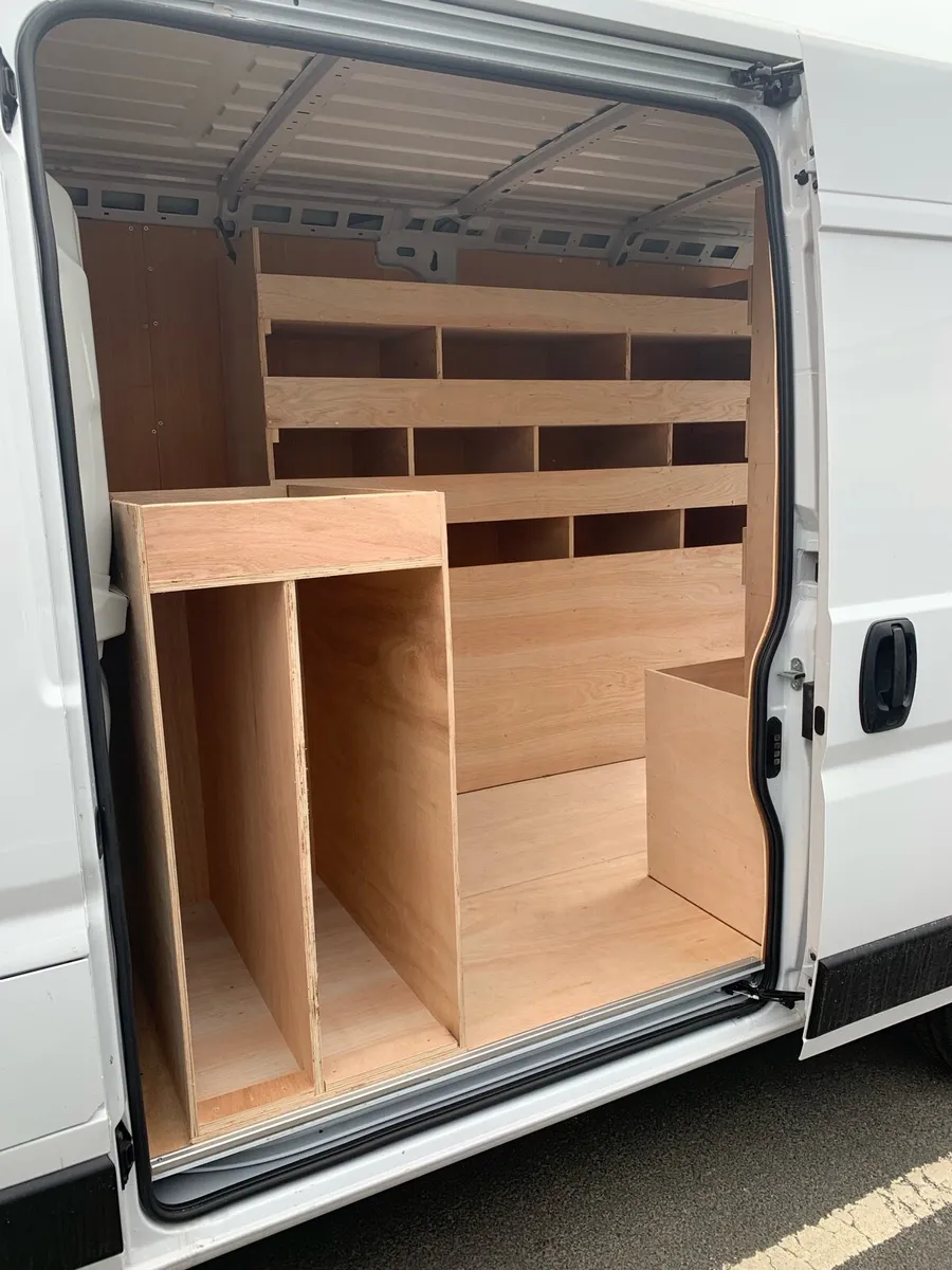 Looking person to plylin & shelve two vans