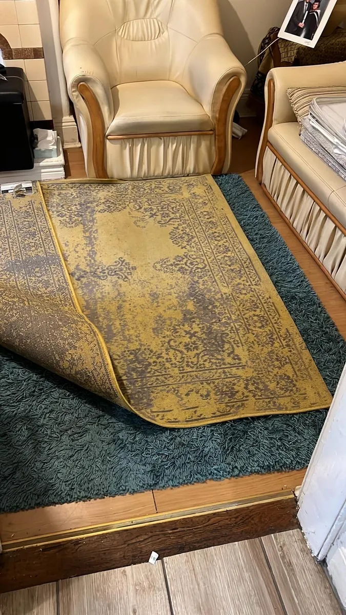 Leather sofa and chair - Image 2